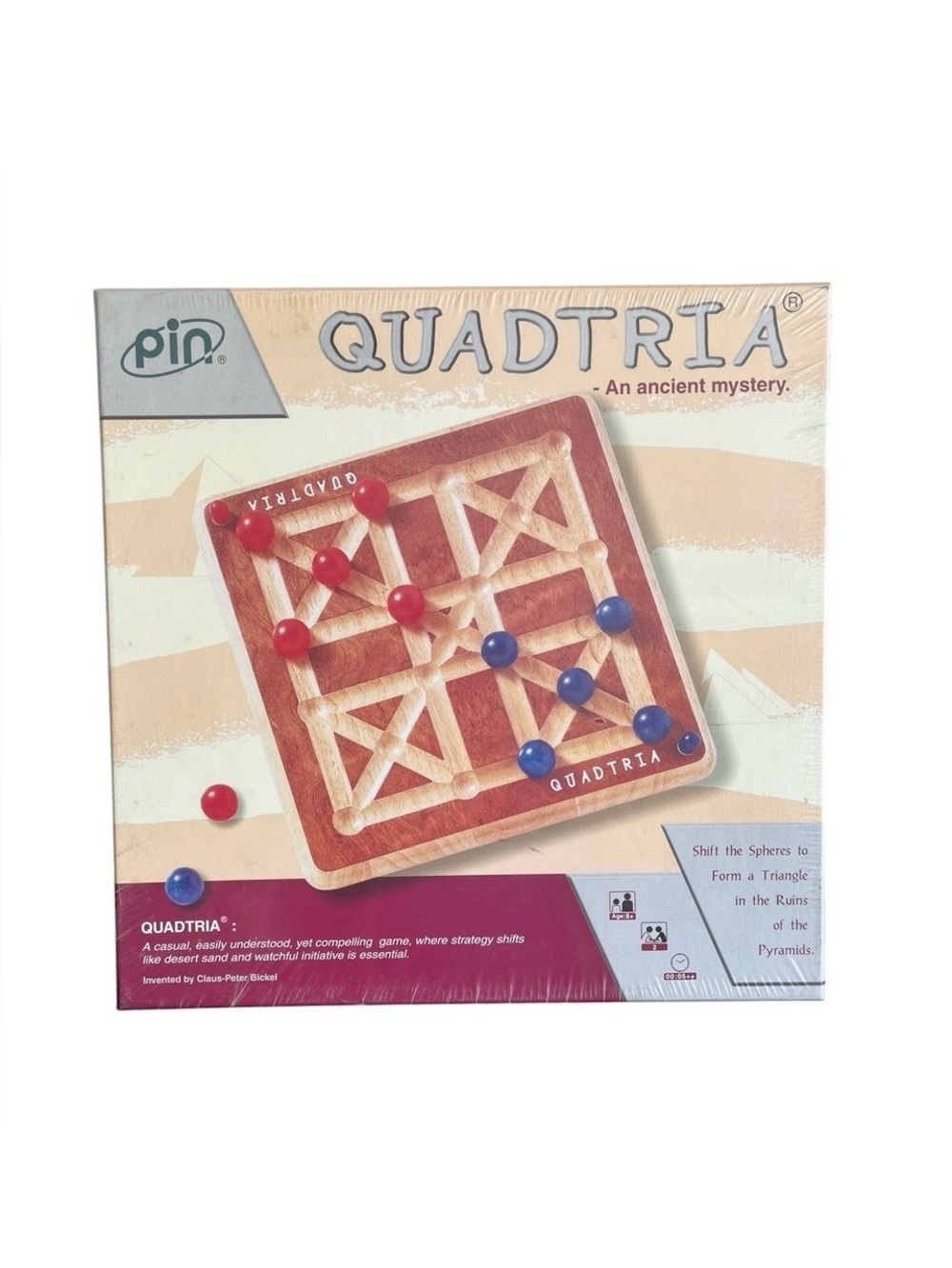 Pin International Quadtria Board Game Strategy Ancient Mystery Vintage 2000